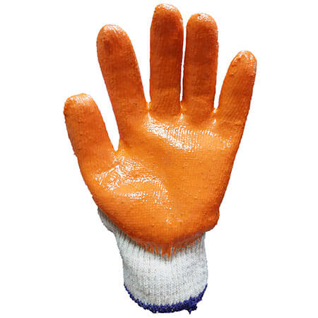 Rubberen palm katoenen handschoenen - FL-202